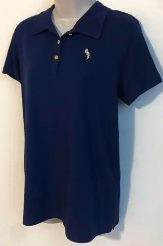 š Pappagallo pullover short sleeve solid navy blue polo top large