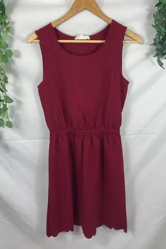 Crescent STITCH FIX Carisma burgundy scallop dress