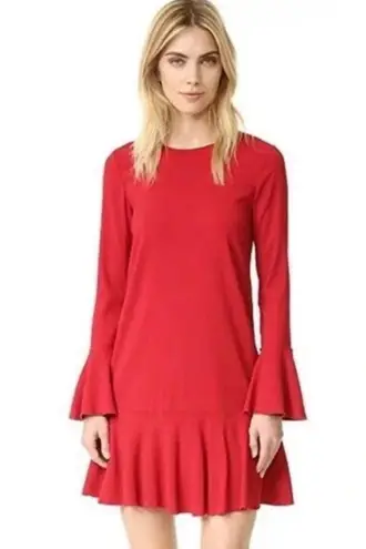 Theory  Candy Apple Red Ruffled Party Date Night Dress NWOT Size 4