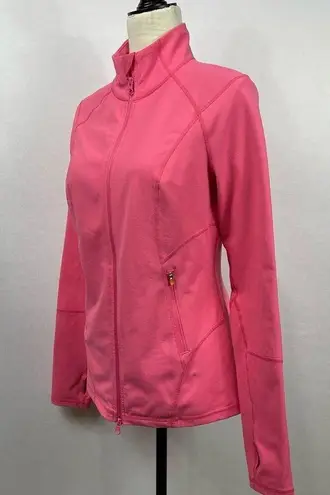 Zella  Active Zip Up Neon athletic tech Jacket Size M