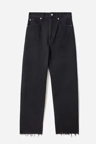 Everlane NWT  The Way-High Jean Organic Cotton Black Size 30 Long Raw Hem