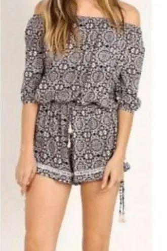 Faithfull the Brand  Off the Shoulder Boho Romper​