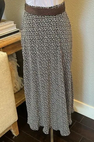 Ny Collection Chiffon Lined Belted Maxi Skirt Size Petite Medium