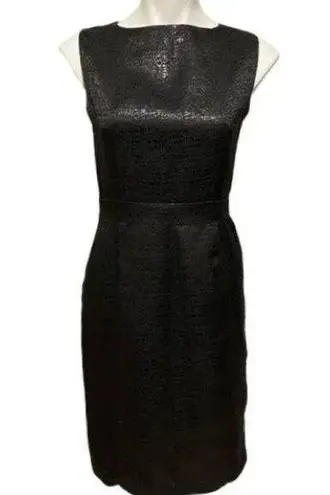 Susana Monaco Black Sparkle Detail Boat Neck Sleeveless Cocktail Dress Size. 6