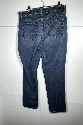 Lee  Women's Size 12 Jeans Straight Leg Relaxed Fit Mid Rise 5 Pocket Design