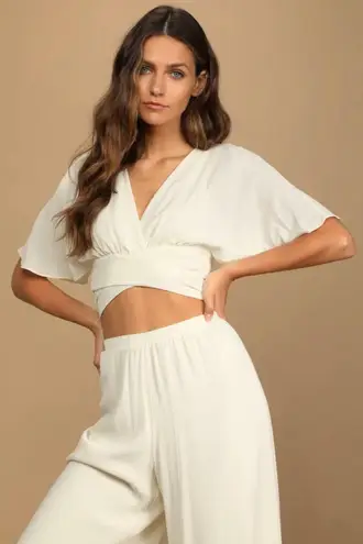 Lulus Cream Two-Piece Jumpsuit