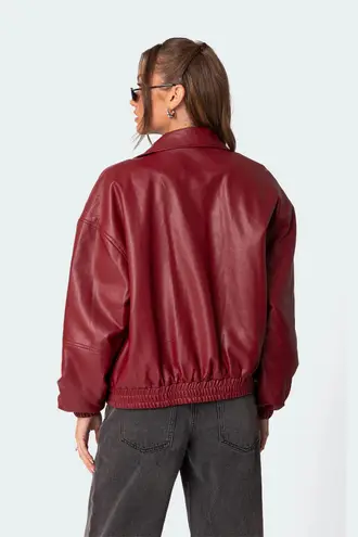 Edikted NWOT Halley Faux Leather Bomber Jacket