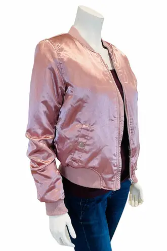 Forever 21 Pink Satin Bomber Jacket