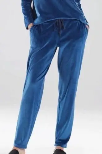 Natori Velour Lounge Pants Blue Size M