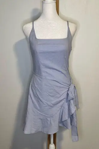 Princess Polly  Cottage Hill light blue wrap mini dress size 6