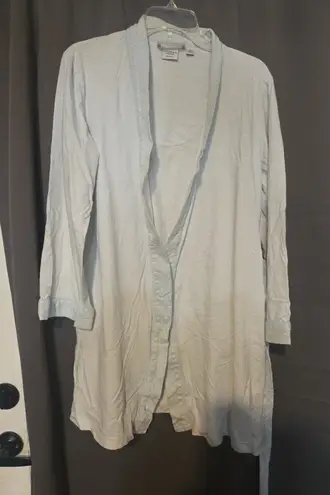 Sonoma Intimates Polkadot Bathrobe, Blue & White Striped, Women's Small Robe