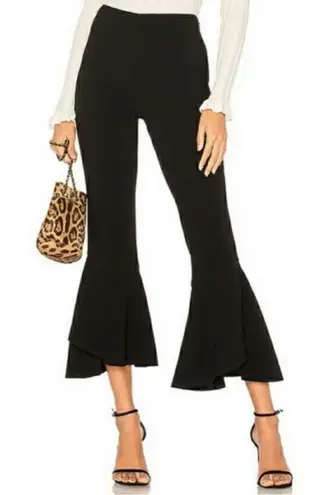 Cinq a Sept Black Benton Cropped Ruffle Kick