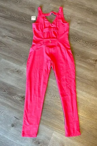 FP MOVEMENT Never Better Onesie Romper Neon Coral NWT Pink Size M