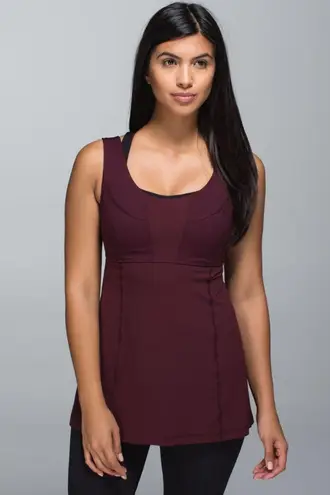 Lululemon Womens Tank Top Wrappers Delight Tank Sz 4 Burgundy New with Tags NWT