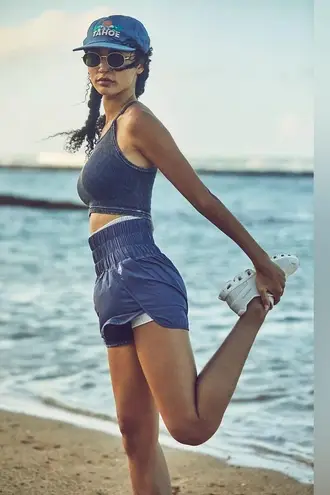 Free People FP The Way Home Shorts deep blue size m Size M