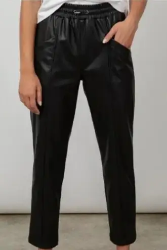 Rails NEW Jayden Black Vegan Leather Pants Medium Elasticized Waist Moto Biker