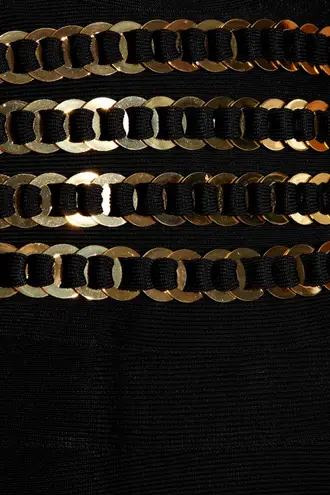 Herve Leger NWOT women’s Heidi woven chain detail A-line bandage dress S small