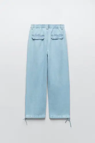 ZARA Denim Jeans Jean Wide Leg Y2K Cargo Pants