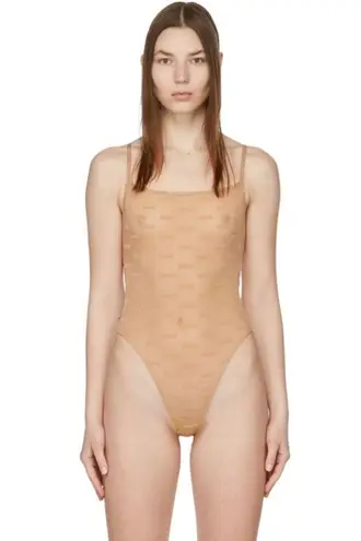 SKIMS NTW Beige Sienna After Hours Bodysuit