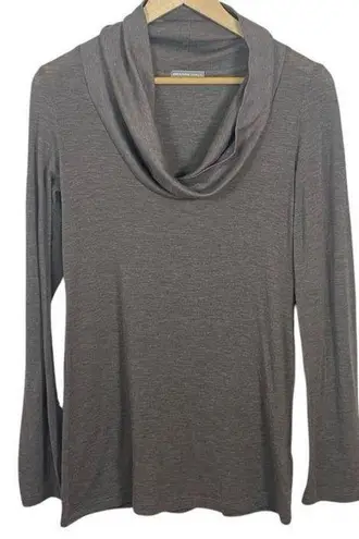 James Perse Women’s Cowl Neck Knit Long Sleeve in Greyish Brown Size 4 (XL)