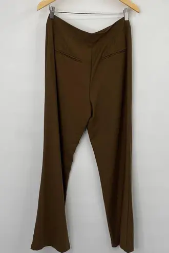 Nasty Gal  High Waist Wide Leg Pleated Trousers Dress Pants Brown Womens 8