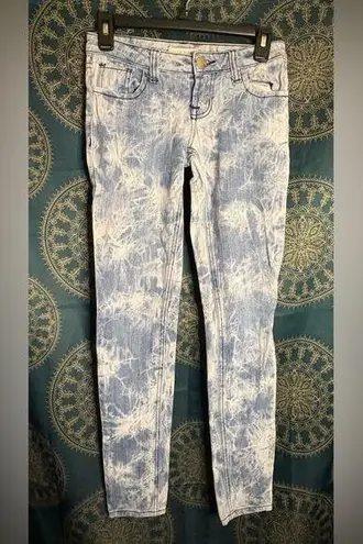 Wax Jean Wax Women's Straight Leg Jeans - Blue and White