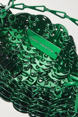 Paco Rabanne 1969 Nano chainmail shoulder bag Dark Green