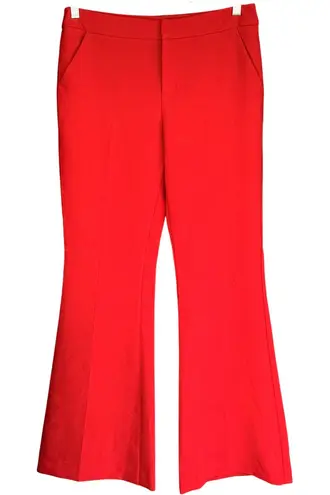 A8 INC International Concepts Red Flare Bell Bottom Wide Leg Trouser Pants Size 8