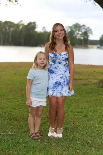 Stacees floral homecoming dress Blue Size 0