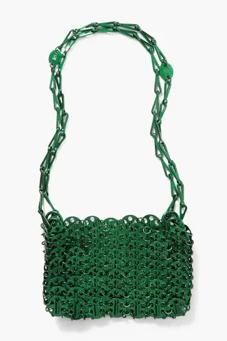 Paco Rabanne 1969 Nano chainmail shoulder bag Dark Green