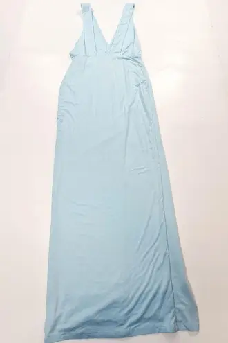 superdown  Erika Deep V Jersey Maxi in Baby Blue