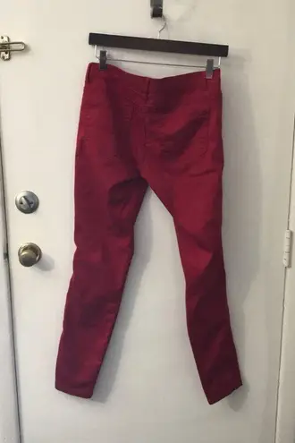 New York & Co. NY & Company Red Jean Legging Size 6