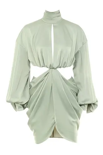 House Of CB 'Ileana' Pistachio Draped Cut Out Dress. Size small.