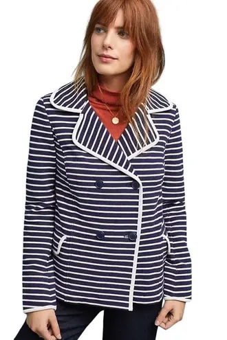  by Anthropologie Striped Peacoat Women’s size XS