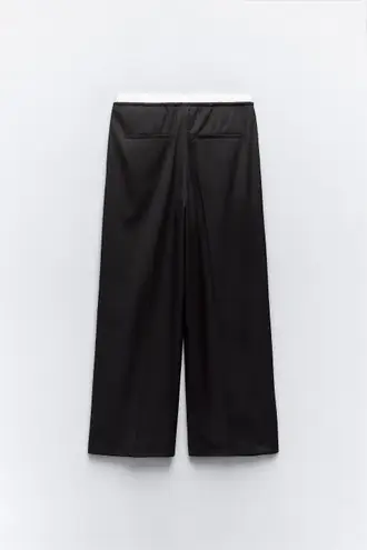 ZARA NWT  COMBO BOXER PANTS in Black. Size Medium.