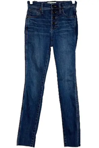 Madewell  10" High Rise Skinny Jeans Button Fly Denim Brinville Wash Blue 23