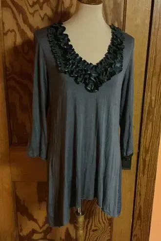 Status by chenault ruffled tunic Gray Size XL