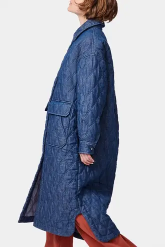 Bernardo BERNIE Oversize Quilted Denim Coat Jacket