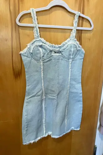 Pretty Little Thing Denim Stretch Mini Dress