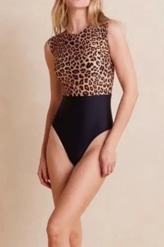 Summersalt Women’s Size 4 The Surf Leo Leopard Animal Print One Piece Swim NEW