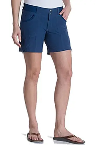 Kuhl Durango Shorts UPF 40 Water Resistant Drawstring Zip Dark Gray Blue 10