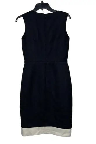 David Meister  Womens Sleeveless Dress Size 2 Black Cream Lined USA Made