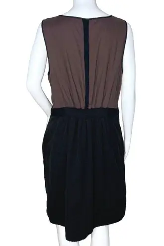 Leifnotes Dress Women 12 Black Brown Open Air Theater Dress Embroidered Boheiman