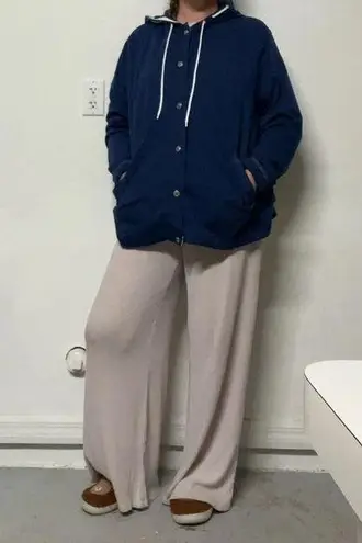 Sag Harbor sport hoodie size 2X cotton blend button down hoodie sweater pockets