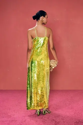 Cult Gaia Lily sequin maxi dress in acid fern size S small NWOT