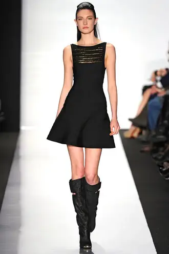 Herve Leger NWOT women’s Heidi woven chain detail A-line bandage dress S small