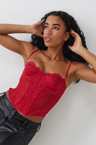 Urban Outfitters Red Corset Top