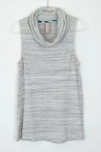 Anthropologie Dolan Sleeveless Cowl Neck Top Size S Gray Marled Knit Minimalist