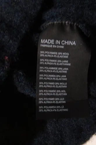 Club Monaco Wool Alpaca Stretch Knit Ribbed Open Front Cardigan Sweater Blue M