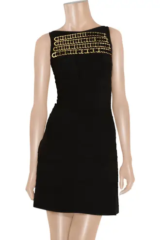 Herve Leger NWOT women’s Heidi woven chain detail A-line bandage dress S small